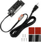 Litever Gun Safe Power Outlet Strip with 2 USB Ports. 10 FT Flat