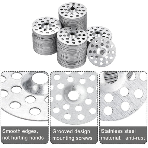 1 Inch Plaster Washers, 200 Pcs Metal Washers for Screws Plaster Repair Rings for Wall Ceiling Drywall