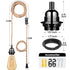 eivtokn 15FT E26 E27 Decor-2 Pack Plug in Pendant Light Cord, Industrial Hanging Light Kit with Hemp Rope, Light Socket