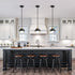 6 Inch Industrial Kitchen Pendant Light Fixtures: Metal Modern Chandelier - Adjustable Farmhouse Black and Gold Pendant