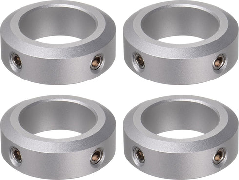 4pcs Shaft Collar, 30mm Bore Aluminum Alloy Set Screw, 46mm OD, 15mm Width for Wheel Barrow Axle and CNC Machine Tools