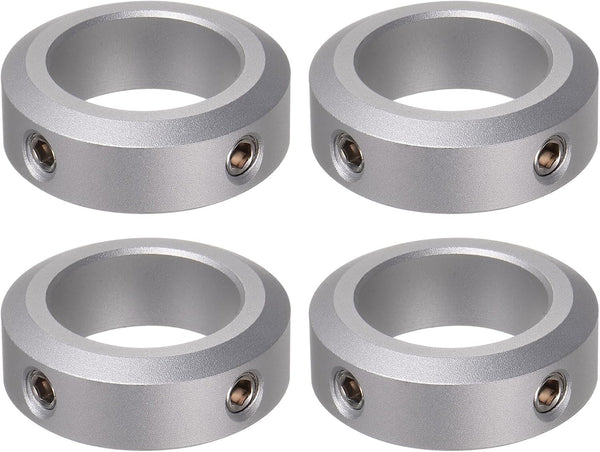 4pcs Shaft Collar, 30mm Bore Aluminum Alloy Set Screw, 46mm OD, 15mm Width for Wheel Barrow Axle and CNC Machine Tools