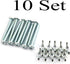 10pcs Galvanized Carbon Steel Screw Bolts with Wing Nut Kit - 1/4 Inch Mounting Hardware Fitting Fastenings