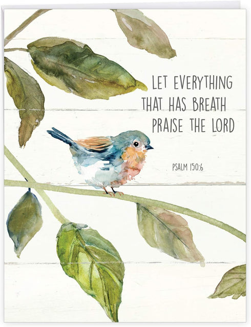 Big Congratulations Greeting Card by The Best Card Company - Beautiful Stationery Congrats - Scripture Birds J7108ICGG