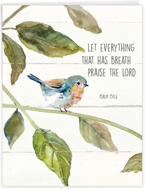 Big Congratulations Greeting Card by The Best Card Company - Beautiful Stationery Congrats - Scripture Birds J7108ICGG
