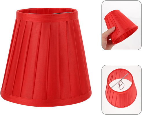 Elegant Large Red Fabric Lampshade for Table and Floor Lamps