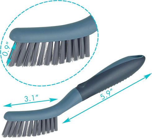 PHYEX 2 Packs Deep Cleaning Brush, Small Scrub Brush for Cleaning Grout, Tiles, Window or Door Tracks by PHYEX