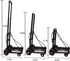40kg 88Lbs 4 KINJOEK Folding Hand Truck Dolly, Foldable Luggage Cart for Luggage with Wheels & Bungee Cord