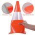 18 Inch 4 Pack Traffic Safety Cones with Reflective Collars,Orange Hazard Caution Cone Road Street Parking Cone