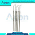 Avon Surgical 5pcs Dental Probe Scalers- Single-Ended | Oral Care Examination Explorer Picks | German Stainless Steel