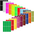 Royal Green Rectangular Coding Stickers, 18 Color Write on Labels, 1" x 3", 144-Pack for Organizing