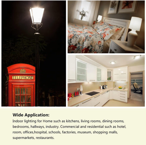 35W LED Light Bulb, E26 Base, 280 Watt Equivalent, 3500 Lumens, Daylight White 6000K, 3-Pack