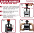 Heavy Duty Office Date Stamp with Received, Self Inking Dater, Style B, Blue & Red Ink