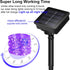 YAOZHOU 2Pack 200Led 8 Solar Christmas Halloween String Lights Purple Outdoor Waterproof Total Modes Copper String