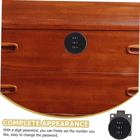 2pcs Combination Lock for Desk Drawer and Cabinet Secure Safety Lock for Home Furniture Bedside Table and Shoe Cabinet