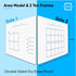 SCRIBBLEDO Dry Erase Ten Frame Area Model Board 9" x 12", Double Sided for Kids Math Practice