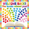 Chunnin Colorful Heart Reading Bulletin Board Decorations Set, Welcome Back The Book Missed You Craft Supplies