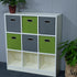 LOXGO 28.6x26.5x2.2cm File Organizer Box Storage Filing Folder Storage Filing for Desk with Lid with Hanging Folders