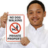 SmartSign "No Dog Walking - Private Property" Sign, 7" x 10" Aluminum