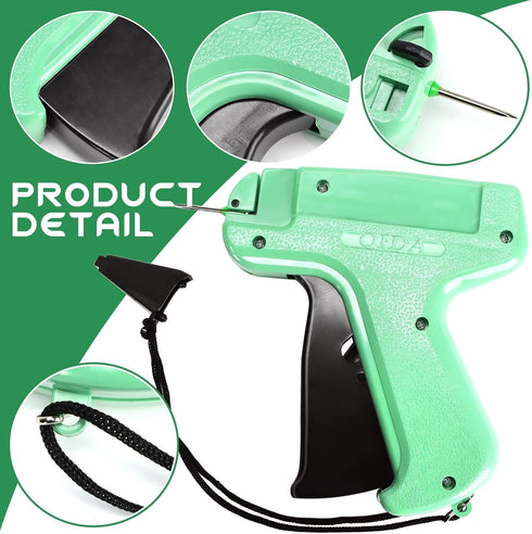 Clothing Tag Machine Kit, Garment Price Tag Attacher with 5 Steel Needles, 2000 White Barbs Fasteners, 500 Clothing
