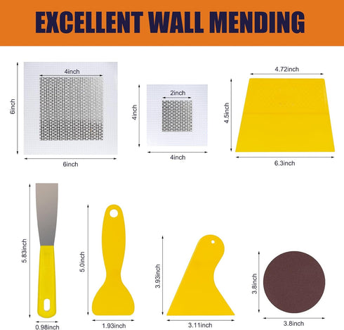 Drywall Repair Kit: Wall Spackle Repair Paste with 8.5OZ White Wall Repair Putty