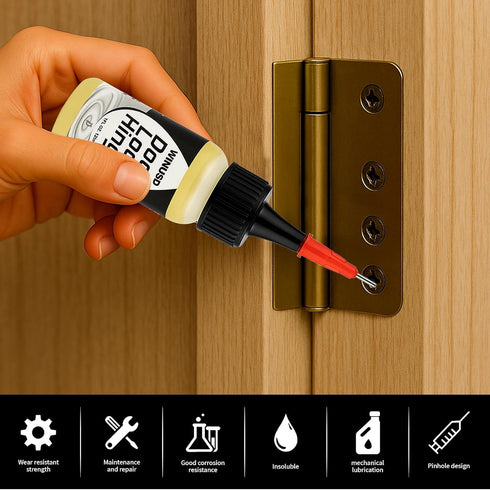 2 oz Door Hinge Lubricant Needle Oiler | Lock Lube for Keyhole | Chain Lube Anti Seize Squeaky Door Hinge Oil
