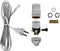 Make a Lamp or Repair Kit with Essential Hardware, 3 Way Socket, and Matching Electric Cord, Silver