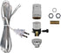 Make a Lamp or Repair Kit with Essential Hardware, 3 Way Socket, and Matching Electric Cord, Silver