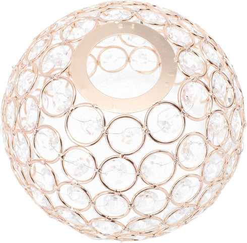Angoily Crystal Lampshade 6.3 Inch Iron Art Ceiling Light Shade Decorative Glass