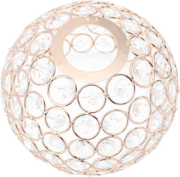 Angoily Crystal Lampshade 6.3 Inch Iron Art Ceiling Light Shade Decorative Glass