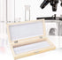Heayzoki Wooden Microscope Slides Box, 50 Places Slide Storage Box with Numbered Slots for Biology Slides