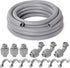 Yariwiz Flexible Electrical Conduit Kit (3/4" Dia * 25 Feet) with 3 PCS Coupling, 3 PCS Elbow, 7 PCS Strap, Liquid