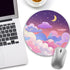 lebrocoli Kawaii Moon Cloud Star Sky Night Mouse Pad, Small Round Mouse Pads for Desk, Mini Travel Mousepad