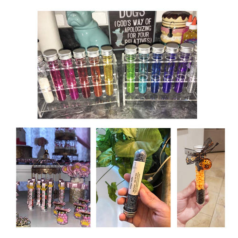 24 PCS Plastic Test Tubes, 45ml Clear Test Tube with Caps for Candy Storage, Party, Decoration, Lab