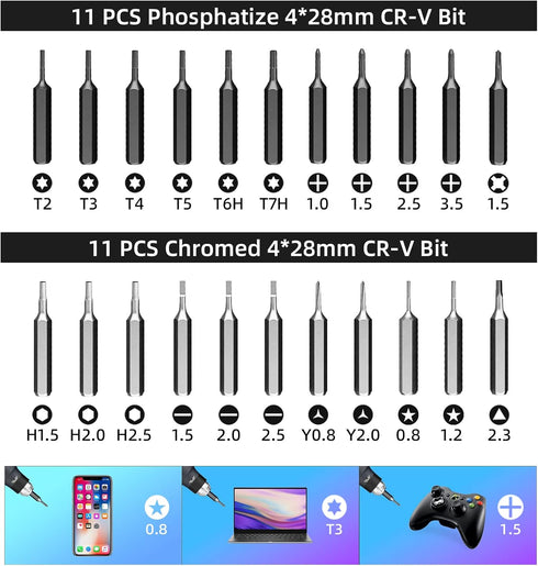 JAKEMY Precision Screwdriver Set, 25 in 1 Building-block Repair Tool Kit for Laptop, Computer, iPhone, Eyeglasses