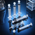 12 Pack Plastic Syringe with Cap, Oral Syringe Measuring Tools for Scientific Labs, Dental Irrigation, Feeding Pets