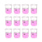 Upgrated 10ml Beaker Set, 12pcs Low Form Glass Beakers, 3.3 Boro with Printed Graduation