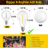 100FT 32 Dimmable 2700K A39 Bulbs Larkvue LED Outdoor String Lights, Waterproof Patio Lights with Shatterproof Hanging