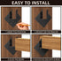 16 Pcs Hurricane Tie, 12-Gauge Heavy Duty Joist Hangers for Roofing Trusses, Black with Screws