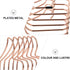 Totority Adjustable Rose Gold Metal Bookend Desk Book Storage Organizer with Expandable Thumb Shape for Desktop Office