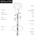 5-5/16 Inch 6 Light Canopy Kit with Feet Hanging Chain, Heavy Duty, Replacement Cover Plate for Chandelier, Pendant