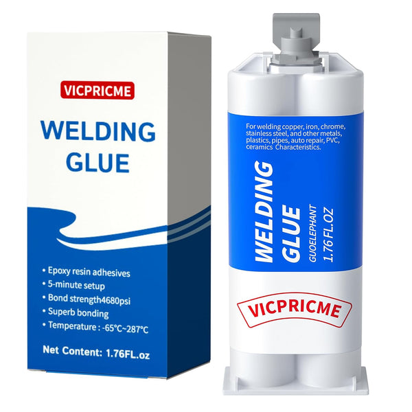 Metal Glue, 1.76oz 2 Part Epoxy Heavy Duty Weld, Strongest All Purpose Repair for Metal, Plastic, Steel, Ceramics,