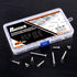 210Pcs 304 Stainless Steel Flat Head Phillips Cross Wood Screw Drive Self-Drilling Screws Assortment Kit [#6 5/16'' to