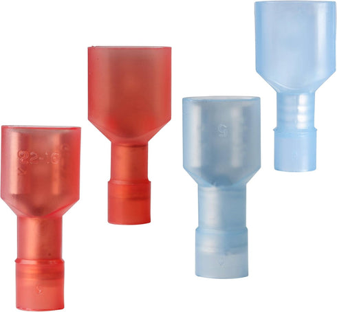 Gardner Bender 15-152P Electrical Disconnect Terminal, 22-10 AWG, Fully-Insulated, Crimp Connection, Male and Female Pairs, Blue & Red, Blue & Red (22-16 Awg), 12 Pack by Gardner Bender