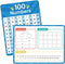 Dry Erase Number Line Whiteboard 9" x 12" 1-100 Double-Sided Math Practicing Chart for Kids, Classroom Supplies