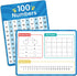 Dry Erase Number Line Whiteboard 9" x 12" 1-100 Double-Sided Math Practicing Chart for Kids, Classroom Supplies