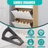 1 1 Litoexpe Layers Black Shoes Drawer Cabinet Hinges, Stainless Steel Shoe Cabinet Replacement Fittings Flip Plate