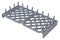 FSE Quantum QPDR1 Millenia Pronged Drying Rack Section, 12"W x 24"D, Heavy Duty Polypropylene, Gray Finish