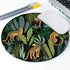 Leopard Round Mousepad, Tropical Leaves Office Decor for Women and Men, Desk Accessories