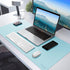Dual Sided Multifunctional Desk Pad - Tocorpie PU Leather Desk Mat Protector for Laptop Keyboard and Mouse Waterproof